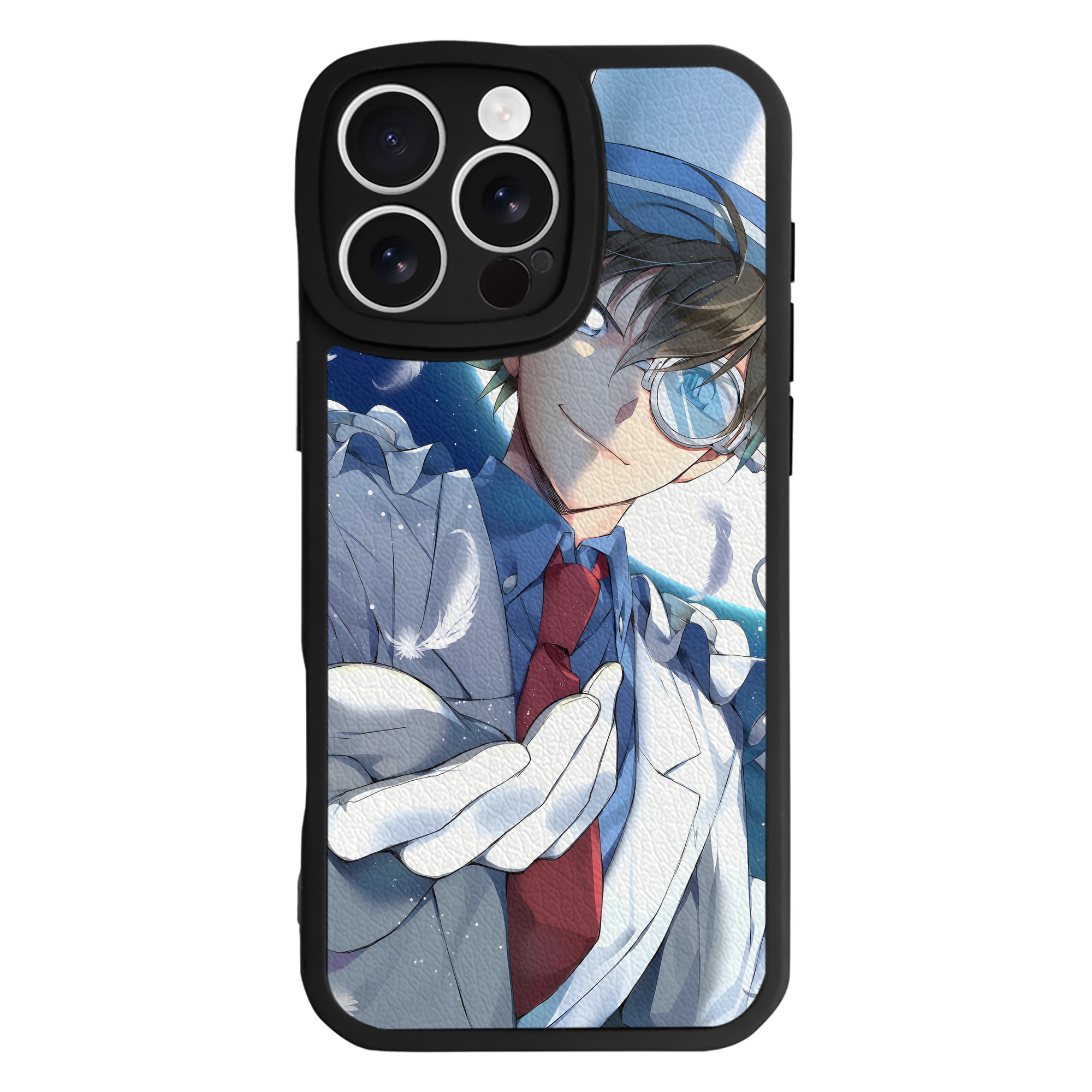 （画像用） 名探偵コナン Detective Conan 【iPhone 16シリーズ対応】シリコンスマホケース（レザー調） 材質：シリコン